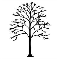 High quality tree silhouette for digital art vector