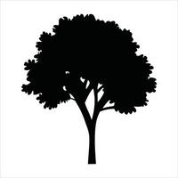 Elegant tree silhouette for digital art vector