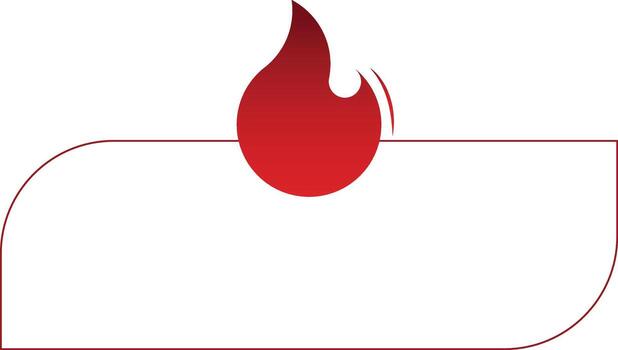 Red Gradient Fire with White Rectangle for Business Sale vector