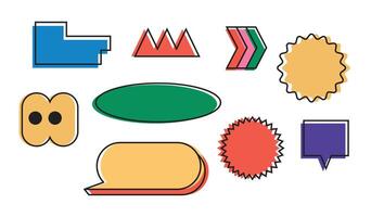 Illustration element retro with blank background vector