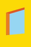 Abstract art gallery perspective building vector