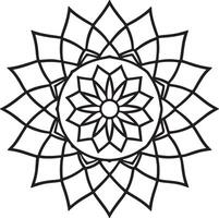 Abstract Flower Pattern with Geometric Shapes and Web Design. vector