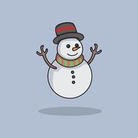 Winter Christmas Snowman Icon design illustration and icon for website, digital and print vector