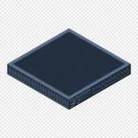 Isometric server. Server racks. Server boxes isolated. Network server room. Computer network technology vector