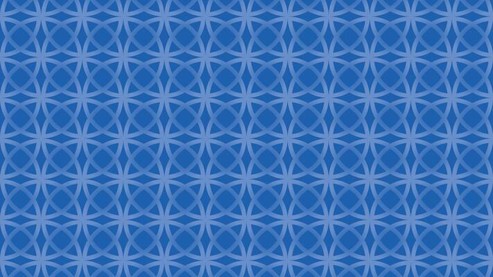 Abstract geometric gradient circular leaf shape elements blue colors ornamental style banner pattern design.