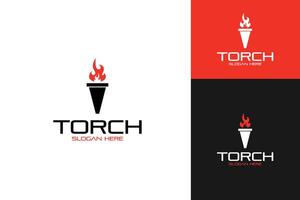 Torch logo design template symbol illustration vector