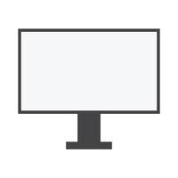 LCD monitor isolated on white vector