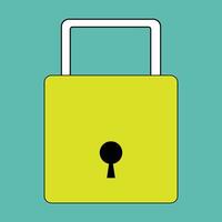 Lock Illustration for Privacy, Security vector