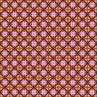 A pattern with flowers and dots on a red background vector