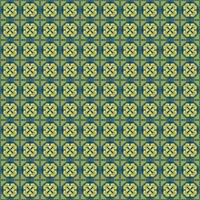 A green and yellow pattern with a square design vector