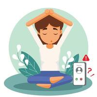 The Power of Online Mindfulness Finding Peace Digitally vector