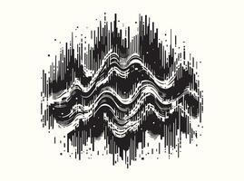 Corrupted Black Texture Silhouette for Design Projects vector