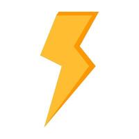 Thunder energy icon flat design on white background. vector