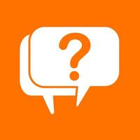 Ask question design on orange background. vector