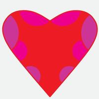 wavy heart pattern pink flat style isolated vector