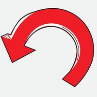 Sharp rotating arrow icon Flat style illustration vector