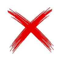 wrong mark red, cross red icon, wrong, cross for message social media vector
