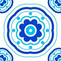 tile pattern, mosaic blue, motif tile geometric for decorative floor tile and wall, seamless pattern tile vector