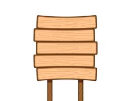 wood sign for message, empty wooden board vector