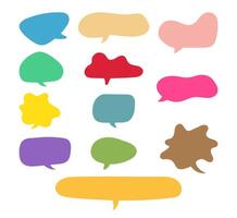 Speech Bubble, Speech balloon icon, Chat Clouds Dialog, Balloon Chat Hand drawn, Talk Phrases frame cute, Speech Bubble for Comment vector