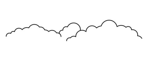 cloud line, graphic clouds outline, clouds lined clip art vector