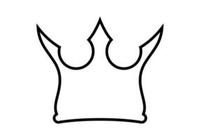 crown line icon, crown outline silhouette simple, crown simple shape vector