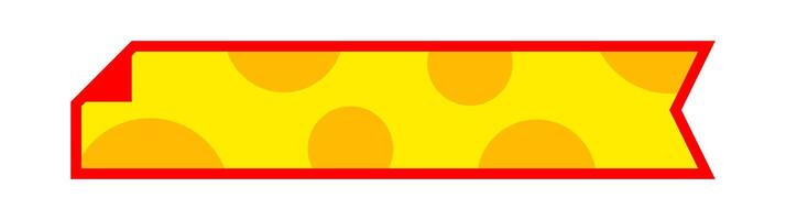 label frame simple, yellow label tag rectangular for text vector