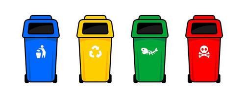 bin, trash can icon, trashcan, garbage waste for icon vector