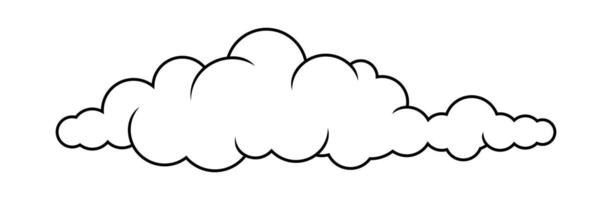 cloud line shape, graphic clouds outline vector