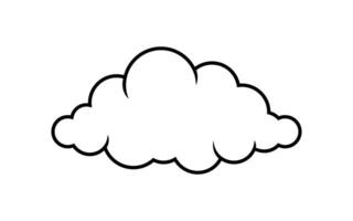 cloud line shape, graphic clouds vector