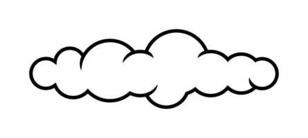 cloud line shape, graphic clouds outline, clouds lined vector