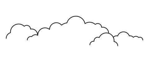 graphic clouds line, clouds lined, cloudy line simple vector