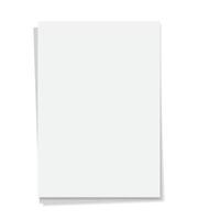 empty paper with shadow, several sheets of paper on white vector