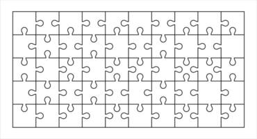 puzzle outlined, jigsaw game template, puzzle blank vector