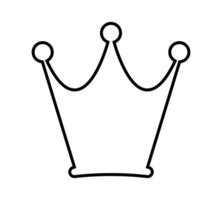 crown line icon, crown outline silhouette, crown outline simple shape vector