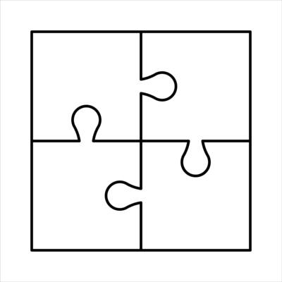 puzzle outline, jigsaw game for template, puzzle blank