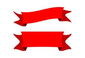 red label ribbon for sales message promotion vector