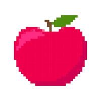 pixel apple fruit, pixel apple pink for icon, pixel apple for illustration vector