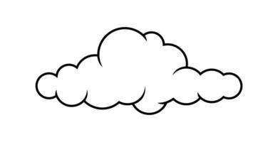 cloud line shape, graphic clouds simple vector