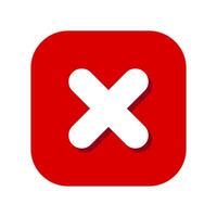correct check mark and cross, red checklist icon sign, checkmark symbol vector