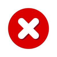 correct check mark and cross, checklist icon sign, checkmark in circle symbol vector