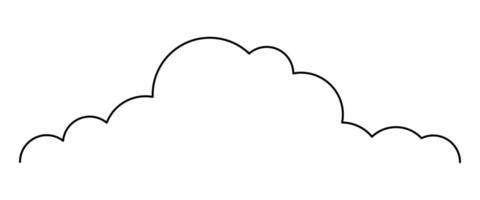 cloud line simple, graphic clouds outline vector