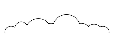 cloud line, graphic clouds outline simple vector