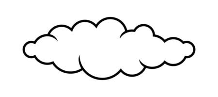 cloud line shape, graphic clouds, clouds lined vector