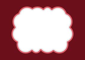 speech bubble frame cloud shape vector