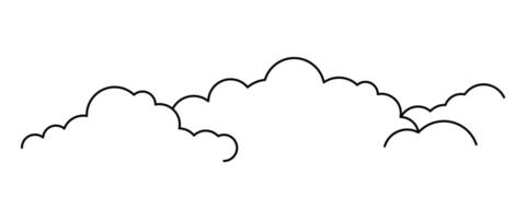 graphic clouds outline, clouds lined, cloudy line simple vector