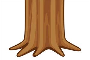 Trunk Tree large and Root Stump of Tree, Big Tree Root vector