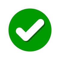 correct check mark and cross, checklist icon sign, checkmark in circle symbols vector