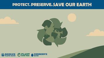 save our earth design element for web vector