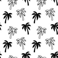 tropical seamless pattern of a palm trees vector